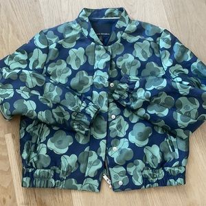 Cropped print jacket